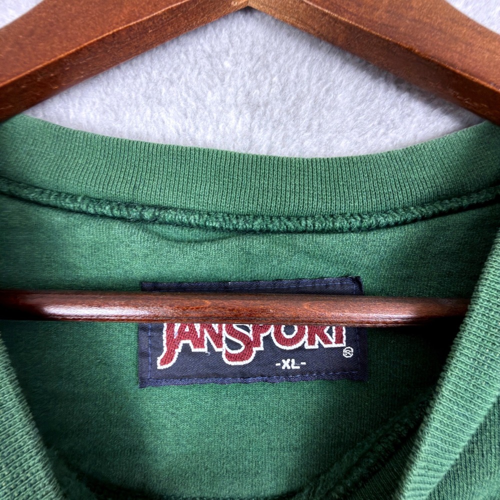 Vtg 90s Georgetown College Mom JanSport Sweatshirt Womens XL Green Cotton Blend - Picture 3 of 6